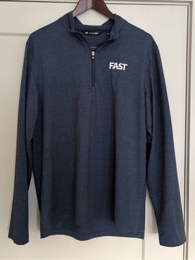 Travis Mathew Navy Quarter-Zip with logo
